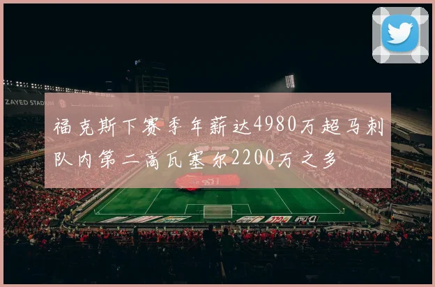 福克斯下赛季年薪达4980万超马刺队内第二高瓦塞尔2200万之多